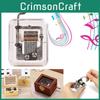 Transparent Diy Mini Music Box With Hand Cranking Music Movement For Christmas