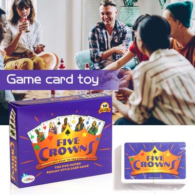 Five Crown Rummy Карточная игра Многопользовательская игра Родитель-ребенок Интерактивная обучающая бумажная игральная карта Игрушка Настольная игра Дети Взрослые Семейная вечеринка Ночная игра