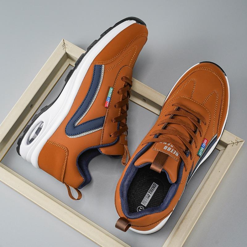 Модная мужская повседневная обувь Комфортная Прочная Повседневная уличная обувь Нескользящие ремешки Защита от запаха Роскошные деловые кроссовки