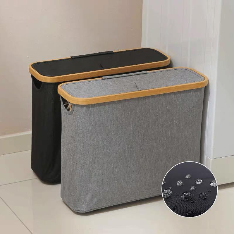 Bathroom Trash Can Foldable Toilet Paper Basket Toilet Creative Gap Waste Bin Large Capacity Household Paper Storage Holder