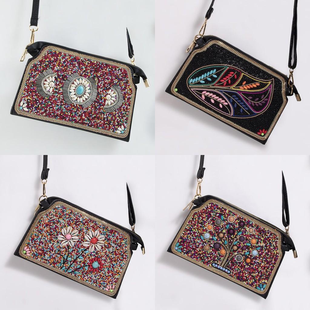 Bohemian Shellshaped Purse With Internal Slip Pocket And Magnetic Flap For Women