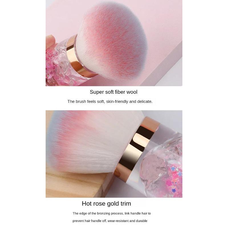 Новая модная розовая щетка для ногтей с большой щетиной для пудры, портативная пудра для румян, усовершенствованный инструмент для макияжа