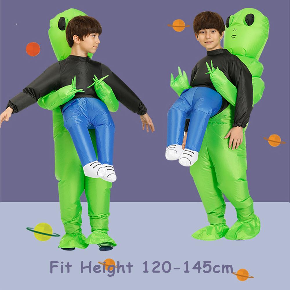 Adult and Kids Alien Inflatable Costume for Boys and Girls, Party Cosplay Funny Suit, Anime Fancy Dress Halloween Costume for Men and Women