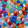 500Pcs Round Shape Acrylic Beads Spaced Smile Beads For Jewelry Making Craft Accessories