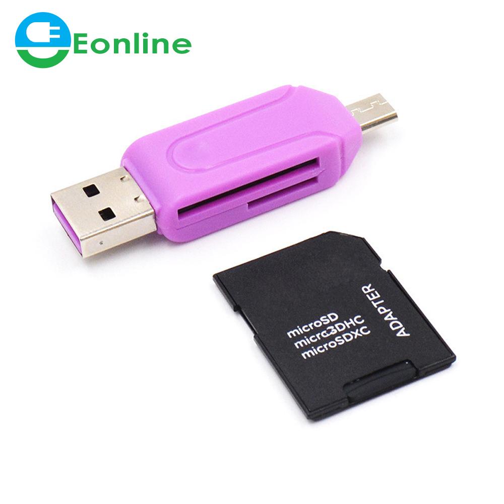 Universal Card Reader Mobile Phone PC Card Reader Micro USB OTG Card Reader OTG TF / SD Flash Memory
