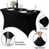 4/5/6/8FT Stretch Spandex Table Cover, Elastic Stretchable Patio Tablecloth Protector for Party Banquet Wedding Christmas Events