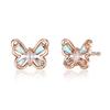 CRANNE 14K GF Rainbow Stone Butterfly Earrings C24EGF203