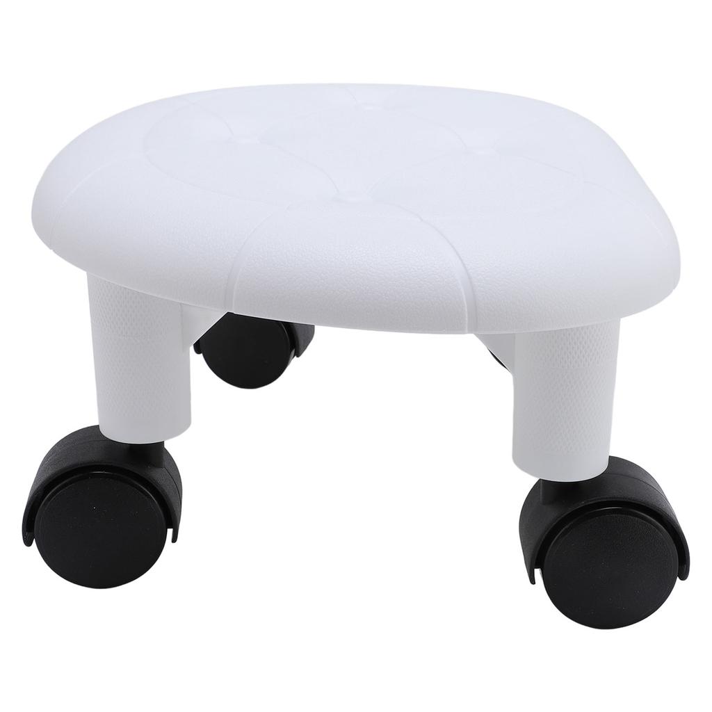 Low Rolling Stool with Wheels Ergonomic Heavy Duty Short Rolling Seat for Bedroom Living Room