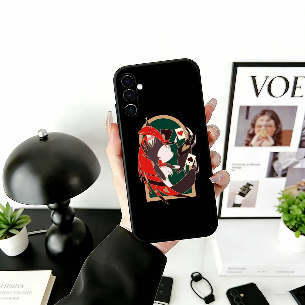 Чехол для телефона H-Hazbin H-Husk для Samsung Galaxy A73, A72, A71, A70, A53, A52, A51, Черный чехол из мягкого силикона