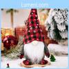 Festive Rudolph Plush Decoration Snowflake Cap Checkered Material Christmas