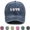 "ЛЮБОВЬ" Принт следов лап собаки Регулируемая бейсболка, Спортивная шляпа с животным Стильная Однотонная Повседневная Уютная Регулируемая бейсболка