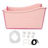 Large Toddler Bath Tub Collapsible Foldable Portable Bath Tub for Children Twins Large Size Pink