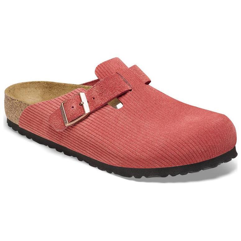 Бостон Birkenstock Замша Тисненая Вельвет Узкий 'Сиенна Красный' 1026167