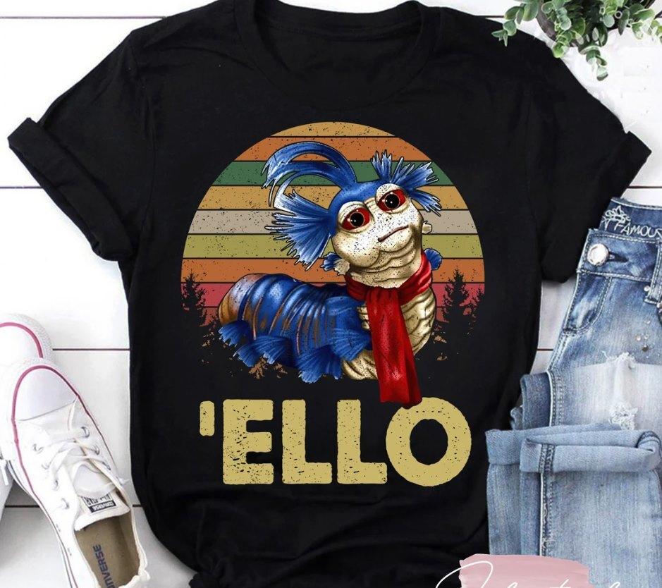 Ello Worm Labyrinth Vintage T-Shirt Labyrinth Shirt Funny Ello Worm Shirt Unisex T-Shirt