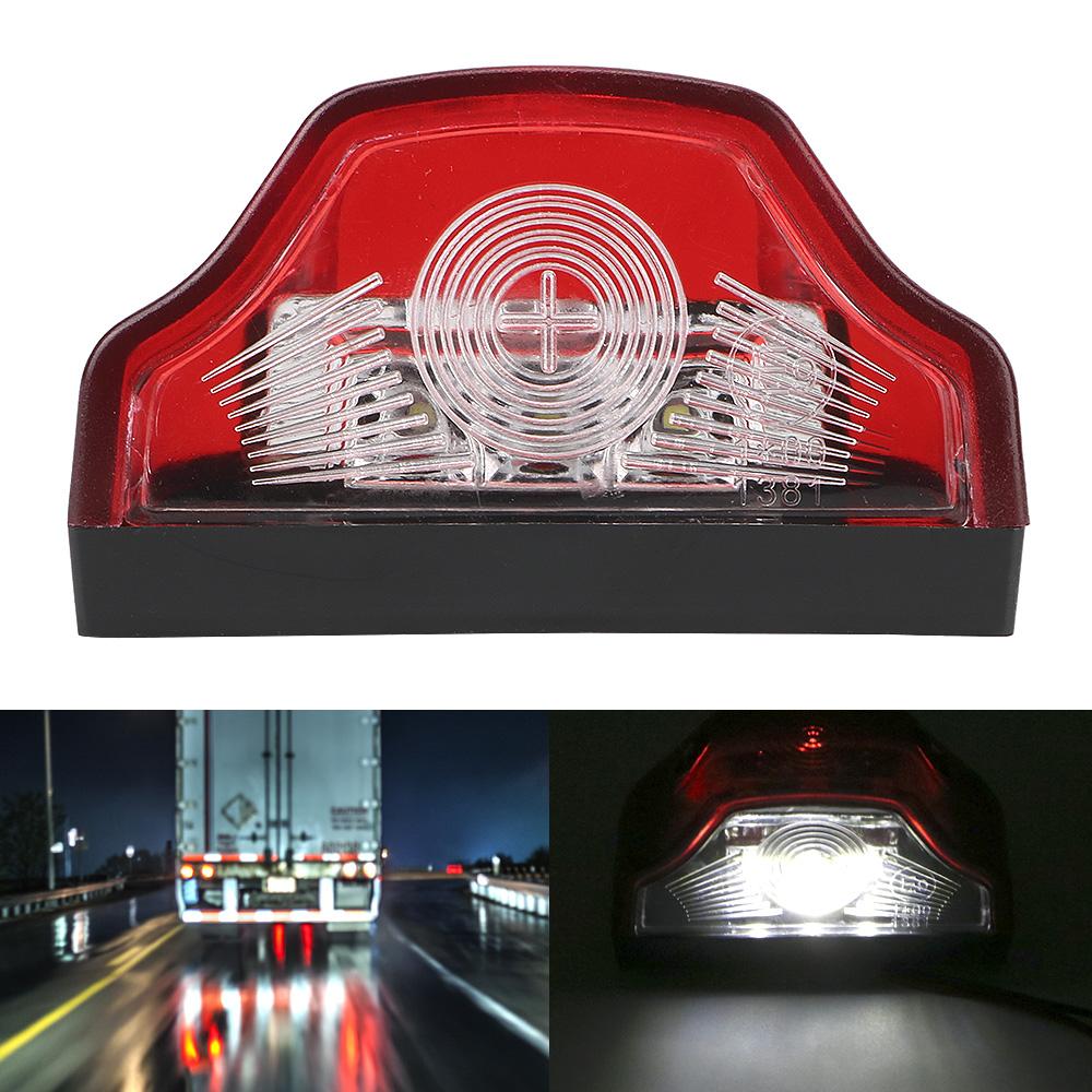 3 светодиодные номерные лампы, водонепроницаемые E9 для грузовых автомобилей с прицепом, белый свет 12 В-24 В, освещение номерного знака автомобиля