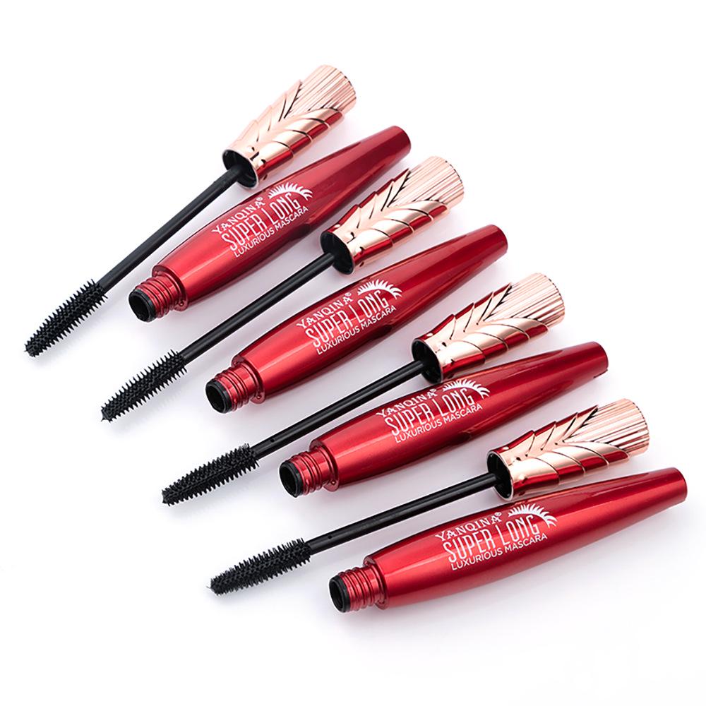 4D Mascara Waterproof Long Eyelashes Extension Silk Fiber Eyelash Black Mascara