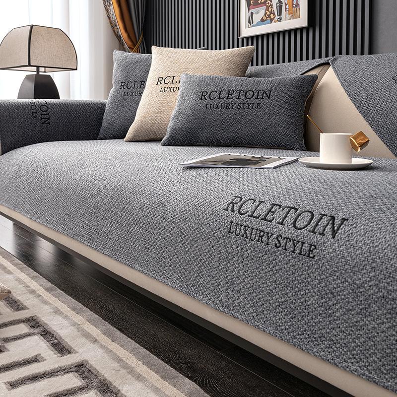 Подушка для дивана из хлопкового льна Four Seasons Universal Non-Slip Cushion Simple Modern Sofa Cover All-Inclusive Universal Cover