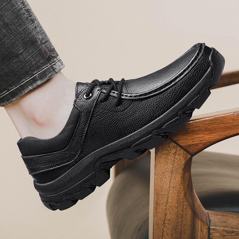 2024 Мужские брендовые туфли из натуральной кожи 36-47, мягкие кожаные туфли-оксфорды на шнуровке для вождения, повседневные нескользящие туфли из натуральной кожи