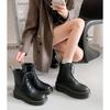 Осень и зима новая обувь Мартин женская обувь маффин платформа рабочая черная британский ветер локомотив короткие сапоги ретро одинарные сапоги женские