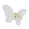 Glass Butterfly Drawer Knobs with Metal Mounts for Dressers Bathroom Cabinets Closets and Home Furniture Decoration