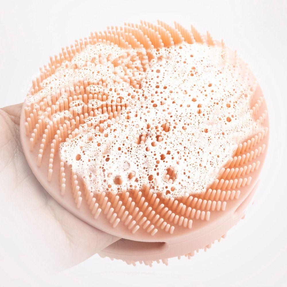 Портативная ручная щетка для ванны, двухсторонняя массажная щетка, силиконовая щетка для ванны, ванная комната