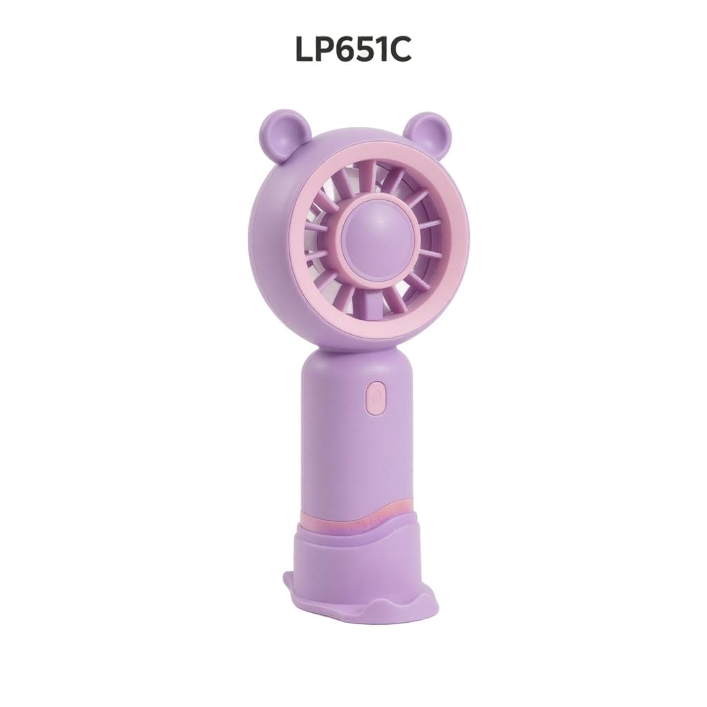 Portable Handheld Mini Fan with Adjustable Speed Settings Desktop Stand Rechargeable Battery Operated Small Fan for Personal Use