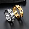 Fashionable Men's Hip-Hop Titanium Steel Cuban Chain Ring