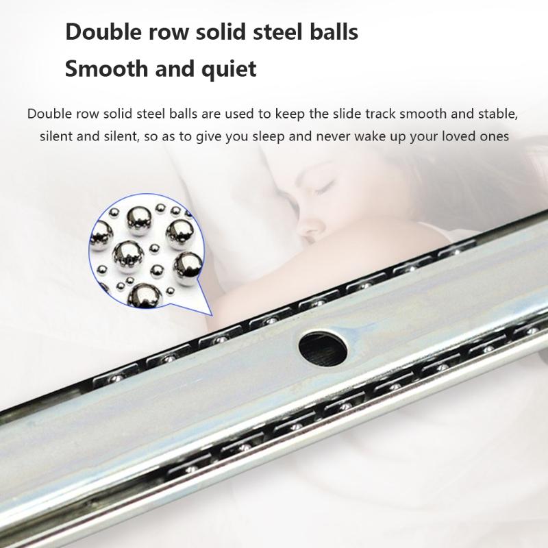 2Pcs Computer Keyboard Drawer Tray Accessories Heavy Duty Ball Bearing Slides