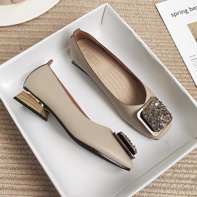 Женские туфли Мэри Джейн на толстом каблуке, размер 35–43, вечерние модельные туфли с пряжкой со стразами