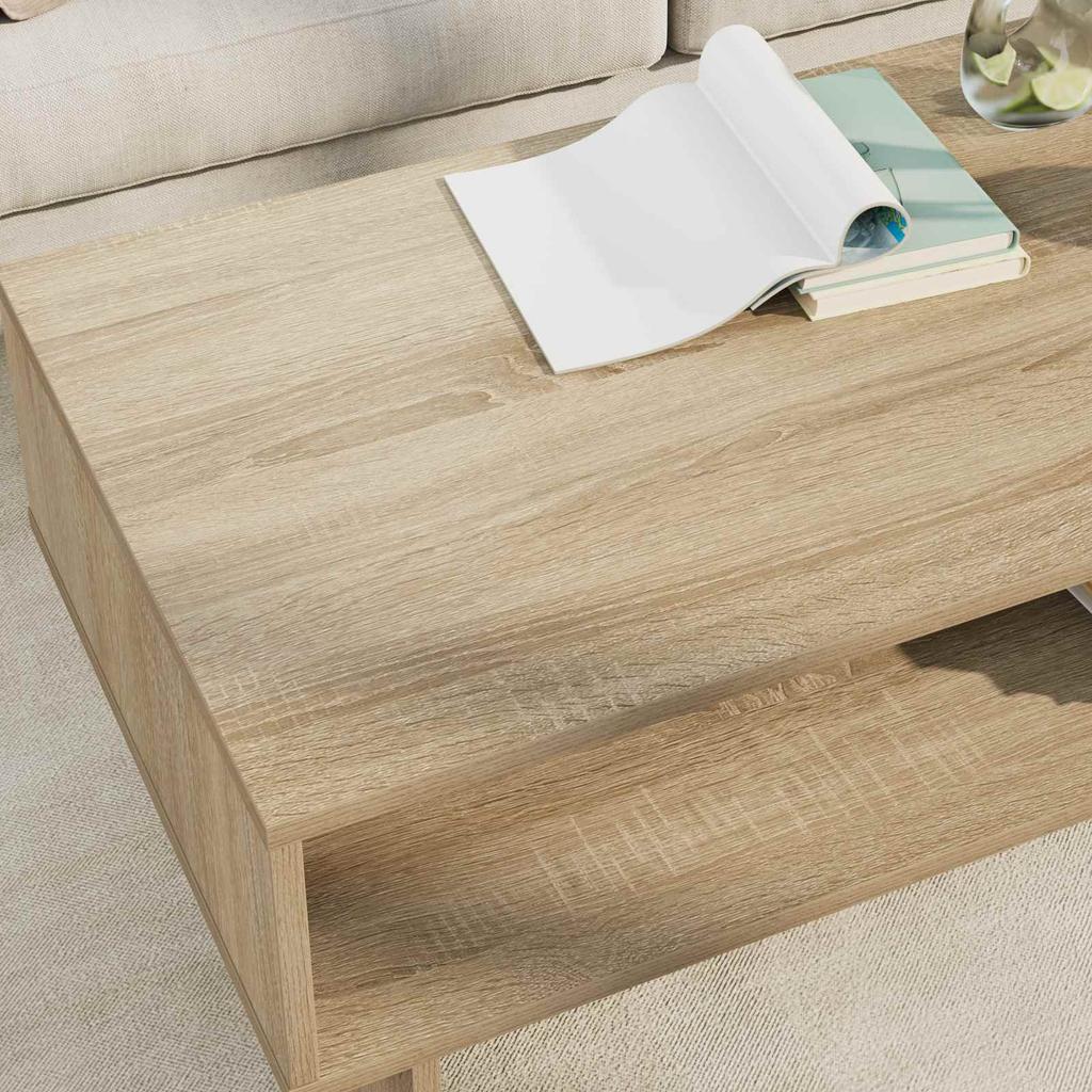 Coffee Table Sonoma Oak 100 x 46 x 35 cm Engineered Wood