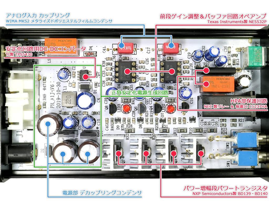 Power Transistor Discrete Configuration Headphone Amplifier FX-AUDIO- PH-A1J (silver)