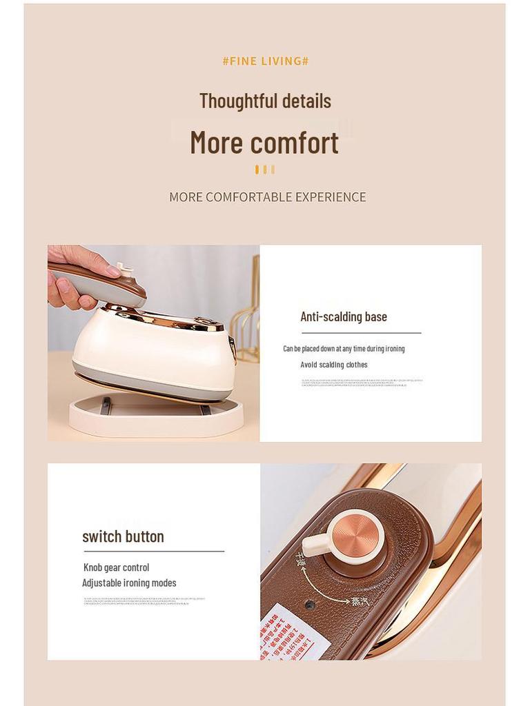 Portable Dual-Use Garment Steamer & Iron