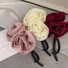 Заколка-цветок для волос Элегантная атласная витая заколка Милая роза заколка для волос для девочек