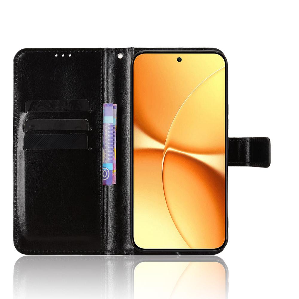 Flip Case for Xiaomi Poco X8 Pro Max, Crazy Horse Wallet, Black