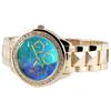 Montre bracelet - EXCELLANC - Ligne Signature - Doré - Cadran bleu - Boîtier 39 mm