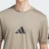 adidas ЗНЕ. Повседневный свитер с коротким рукавом и принтом логотипа, мужские топы Clay JE7541