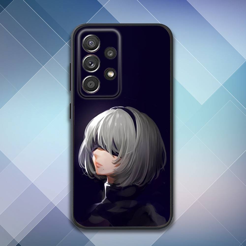 Чехол для телефона N-Nier 2B A-Automata для Samsung S25,S24,S21,S22,S23,S30,Ultra,S20,Plus,Fe,Lite,Note,10,9,5G Черный