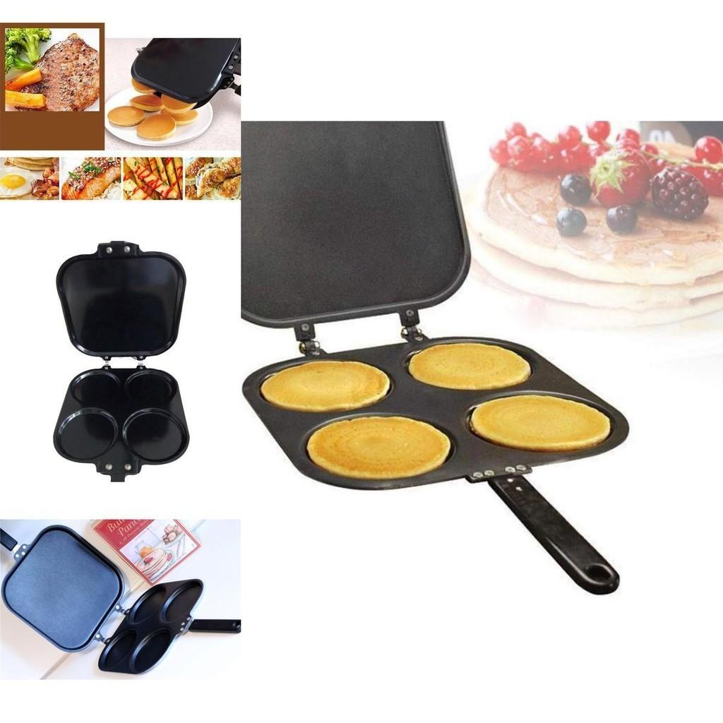 Универсальная сковорода с четырьмя отверстиями и антипригарным покрытием - Идеально подходит для приготовления блинов, омлетов и многого другого