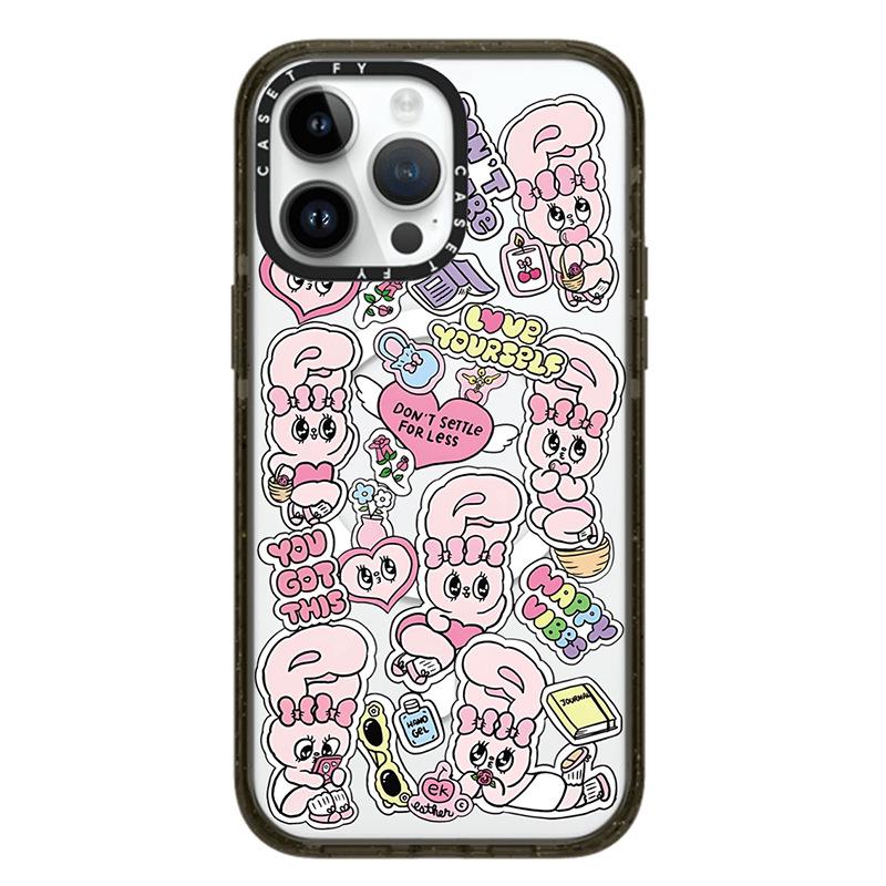 Магнитный чехол Pink Inspirational Rabbit для iPhone 16 Pro Max — модный чехол против падения