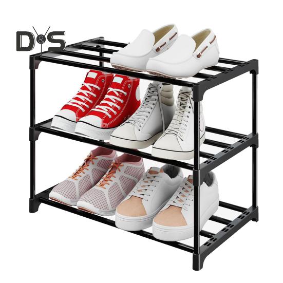 Вертикальная полка для обуви. Компактный органайзер. Нержавеющая, прочная, выдерживающая нагрузку, штабелируемая полка для обуви. Легкая подставка для обуви.