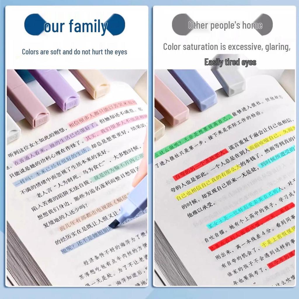 Хайлайтер для учеников начальной школы: Набор флуоресцентных маркеров с двумя бонусными ручками 0,5