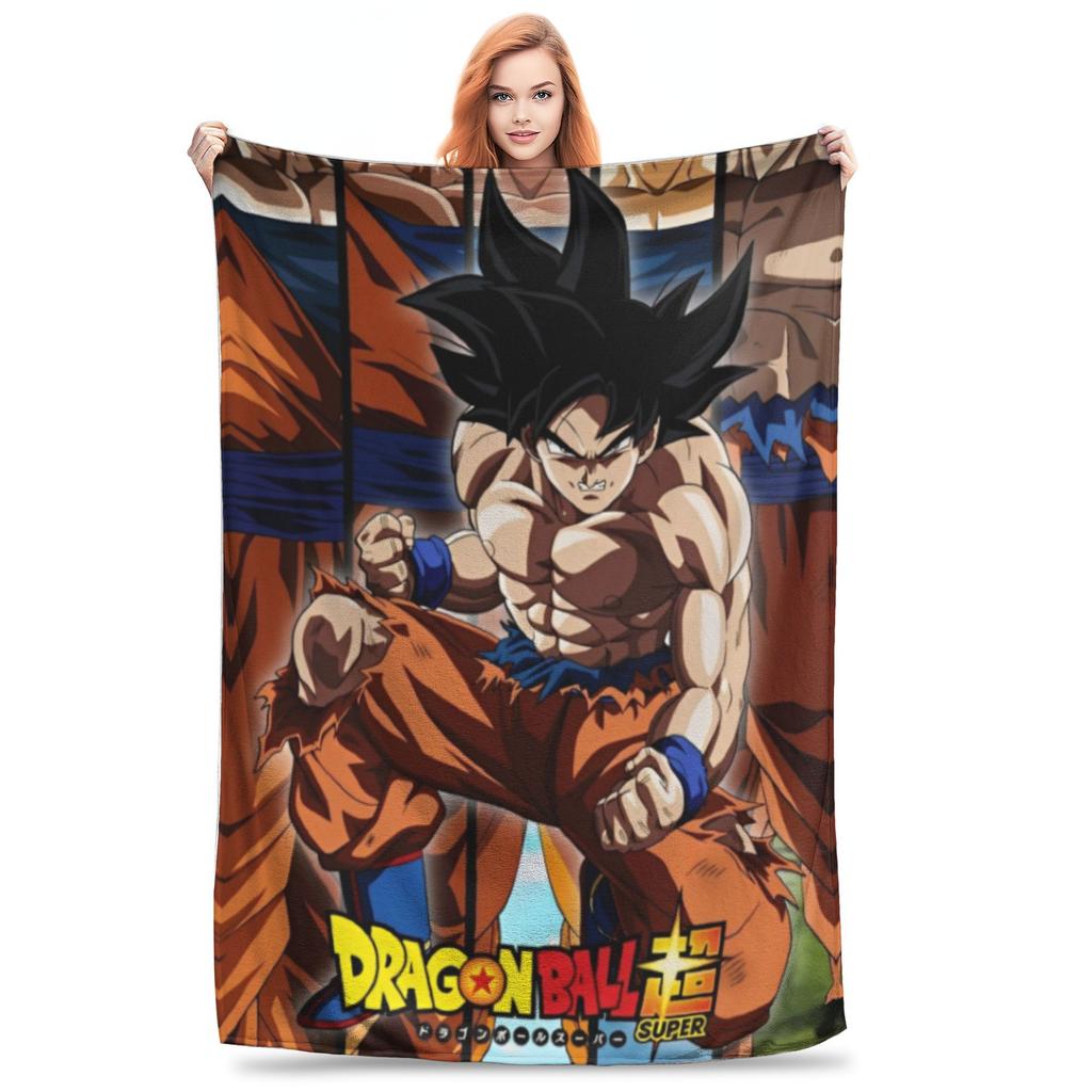 Dragon Ball Z фланелевые пледы японское мультяшное одеяло для постельного белья автомобильное супер теплое покрывало