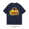 Funny Hamburger Space Cat TShirt Women Unisex Casual Cotton Printed T Shirts Creative Streetwear Camisetas Tops Tee Shortsleev