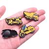 Cute Crane Truck Excavator Digger Shoe Charms for Clog Accessories Shoe Sandals Decorations Pins for Birthday Favor Gift
