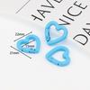 1pcs Metal Heart Spring Clasp Openable Love Shaped Carabiner DIY Backpack Bags Accessories