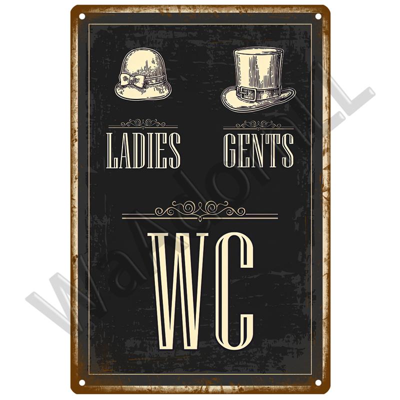 WC туалетная жестяная вывеска плакат винтажные настенные постеры металлический знак декоративная настенная тарелка кухонная табличка металлический винтажный декор аксессуары