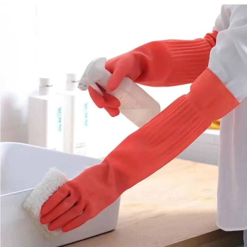 Latex Long Gloves Aquarium Fish Tank Industrial Thick Protective Gauntlets Waterproof Rubber Latex Dishwashing Gloves
