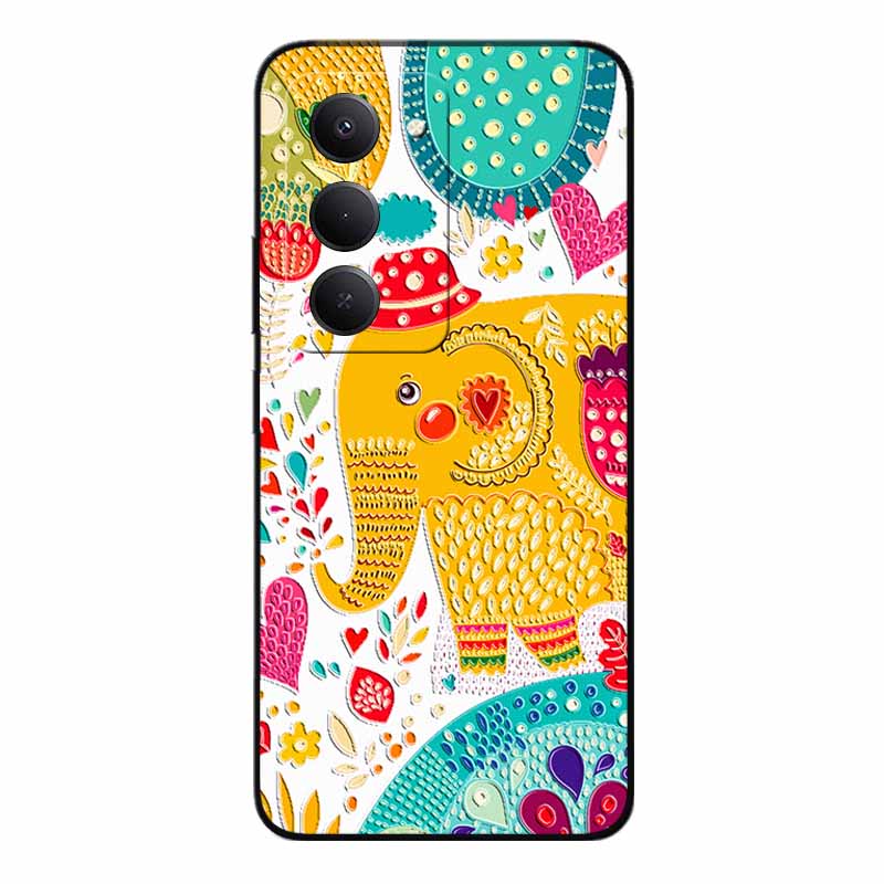 3D Чехлы с тиснением для Redmi 15 5G 4G Рельефное тиснение Мягкий силиконовый задний чехол для Xiaomi Redmi15 Цветочный рельеф Funda Redmi 15 4G 5G