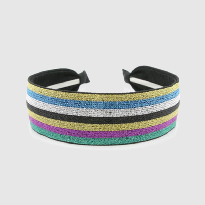 LALA Блестящая полосатая повязка для волос P-Мятный