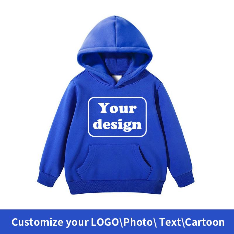 Children's Clothing Girls Boys Custom Hoodies DIY Custom Your Design LOGO Photo Anime Cartoon Graphics Letter Kids Clothes